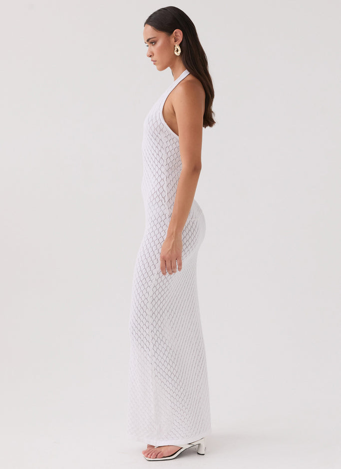 Herald Angels Knit Maxi Dress - White