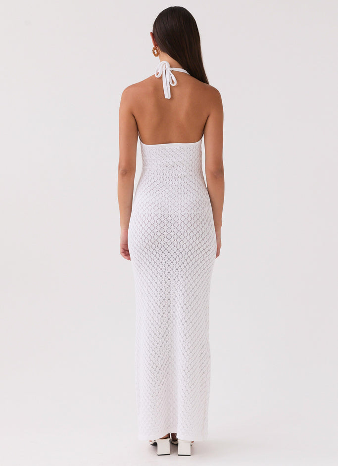 Herald Angels Knit Maxi Dress - White