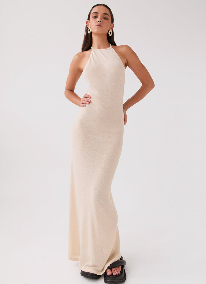 Here With Me Knit Maxi Dress - Sand
