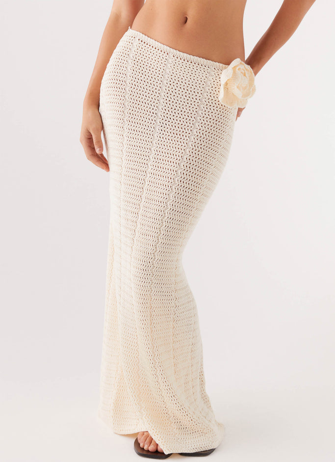 Kelcie Rose Crochet Maxi Skirt - Ivory