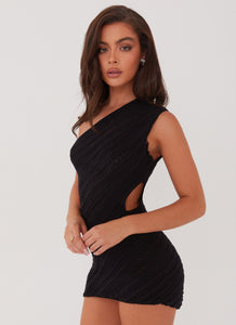 Percilla Ladder Knit Mini Dress - Blue