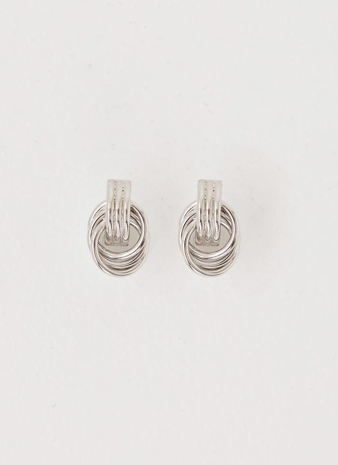 Gracia Knot Earrings - Silver