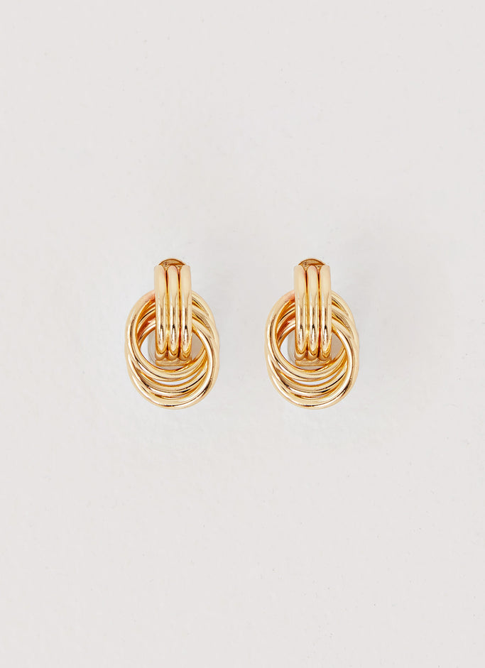 Gracia Knot Earrings - Gold