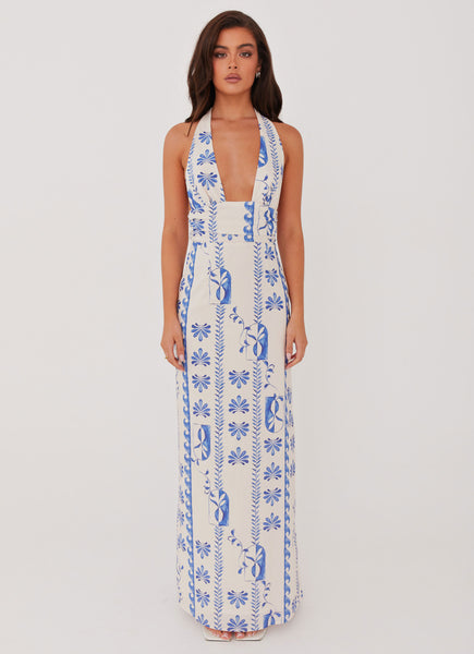 fitted lace wedding dress Sky Linen Maxi Dress