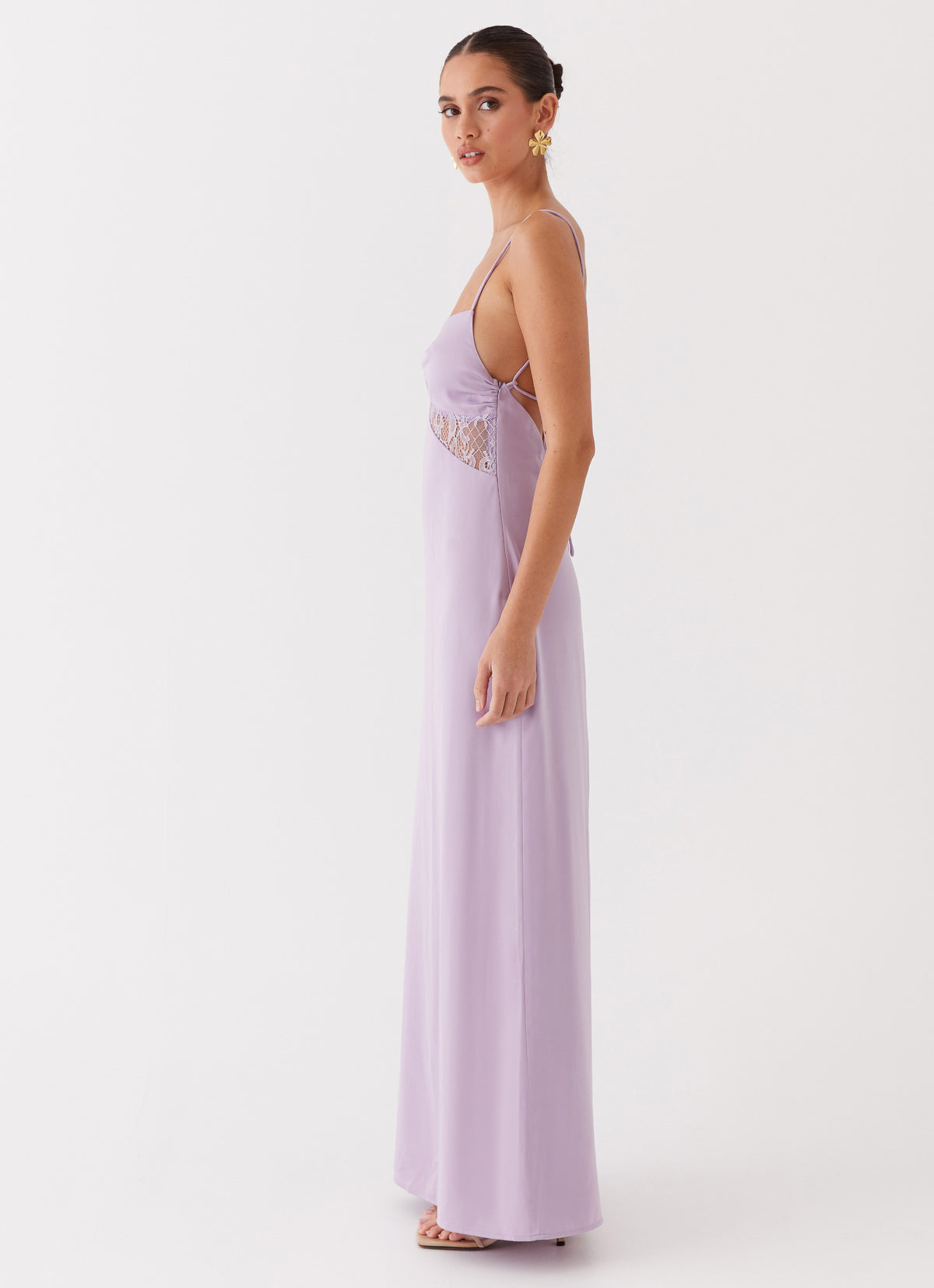 Dream Sight Lace Satin Maxi Dress