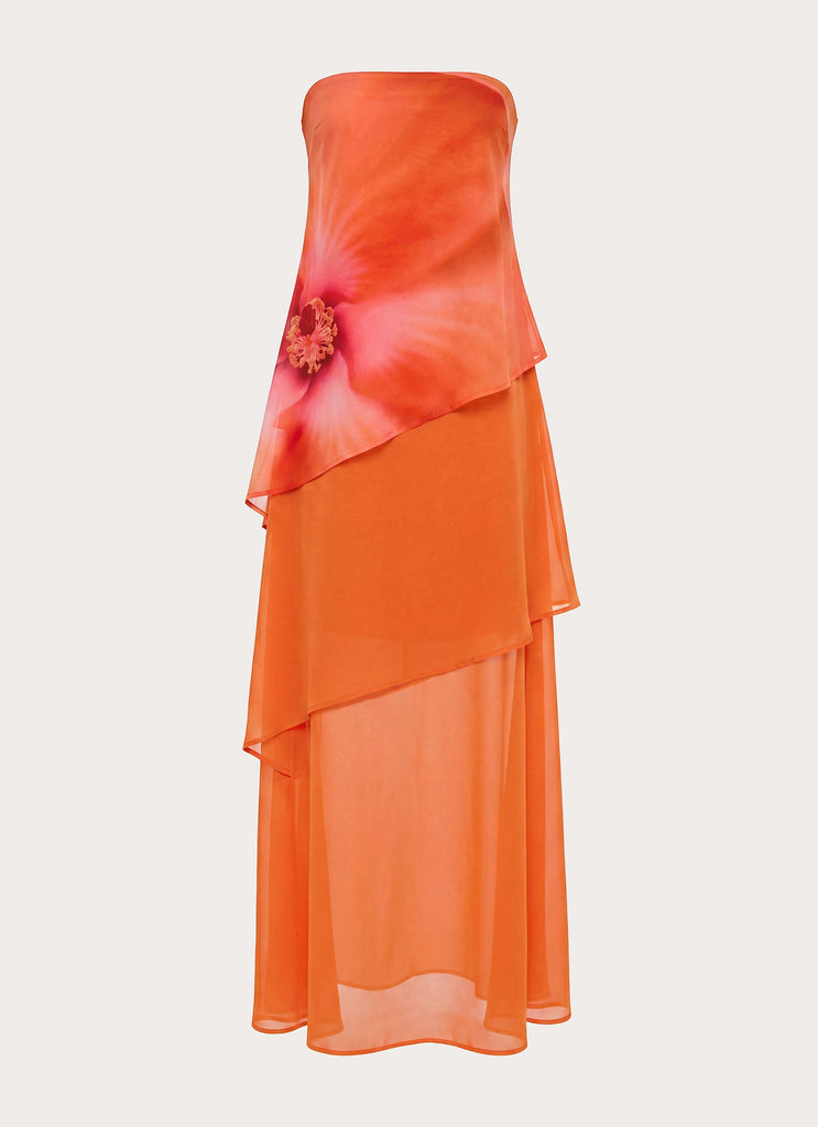 strapless open back dress Persuasive Maxi Dress