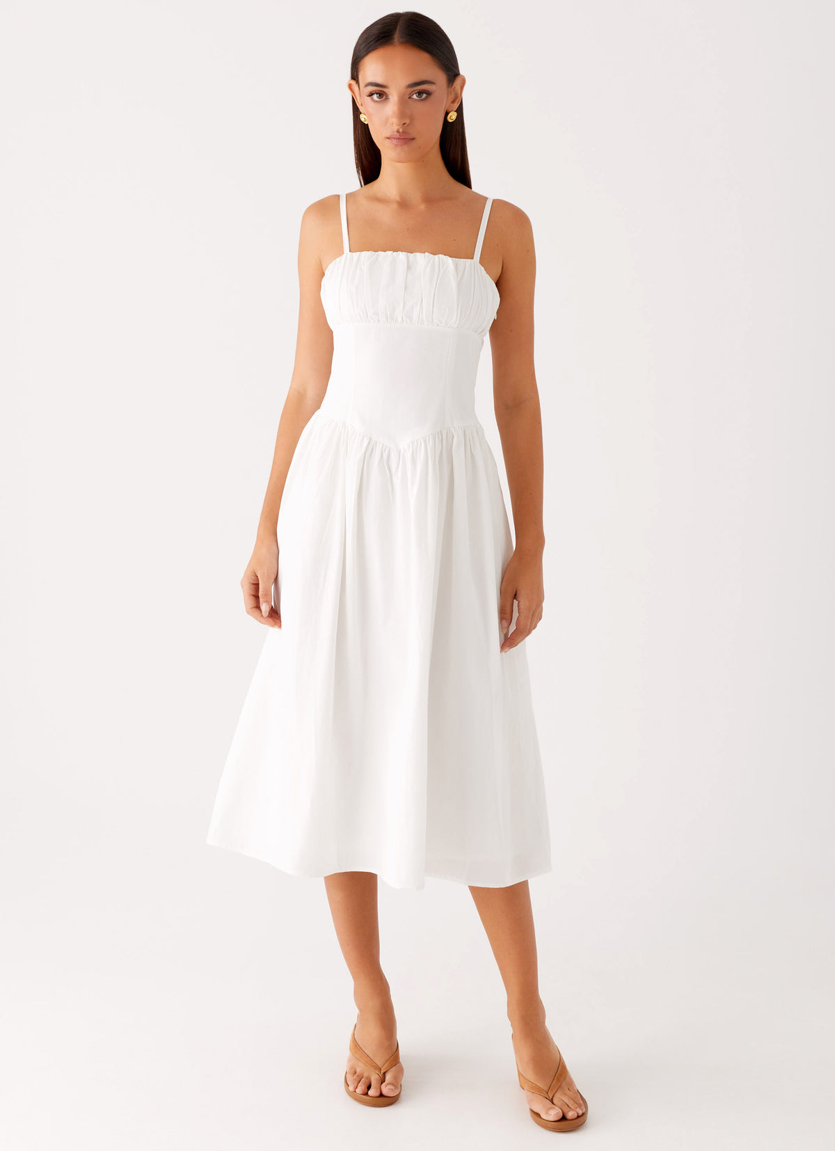 Phillipa Midi Dress White 1 Peppermayo