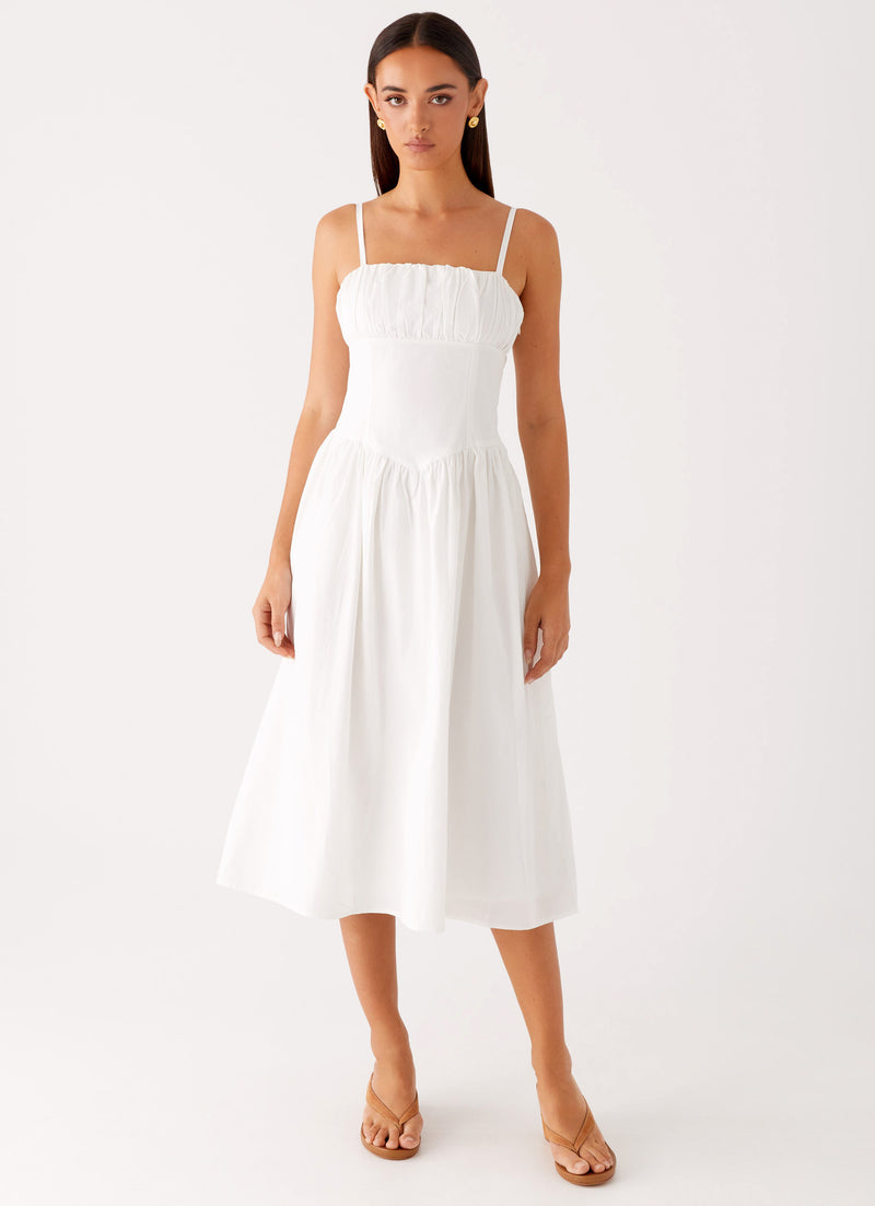 Phillipa Midi Dress White 1 Peppermayo