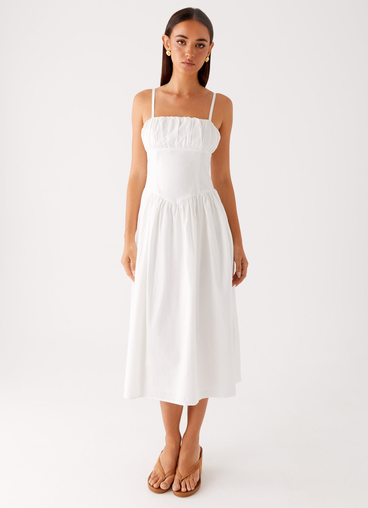 Phillipa Midi Dress White 6 Peppermayo