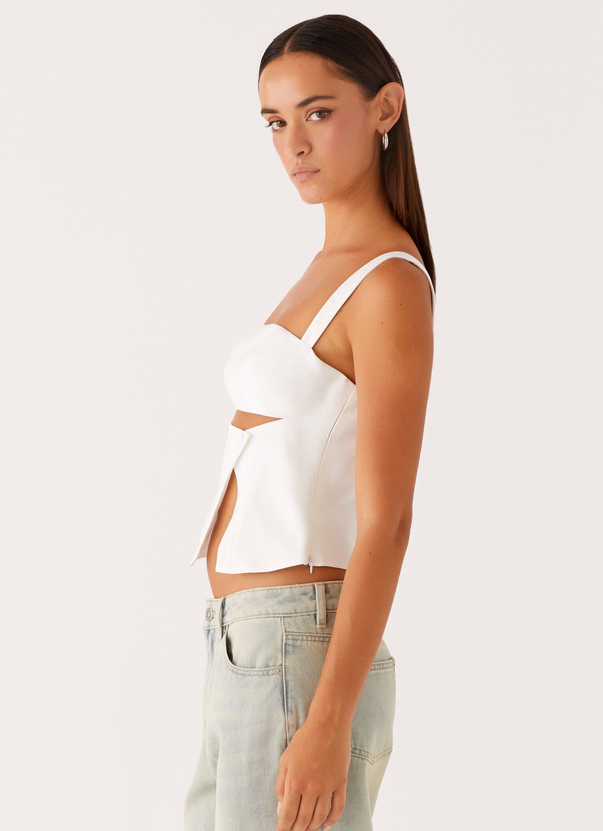 Pia Cut Out Top White Peppermayo US pia-cut-out-top-white-peppermayo-us