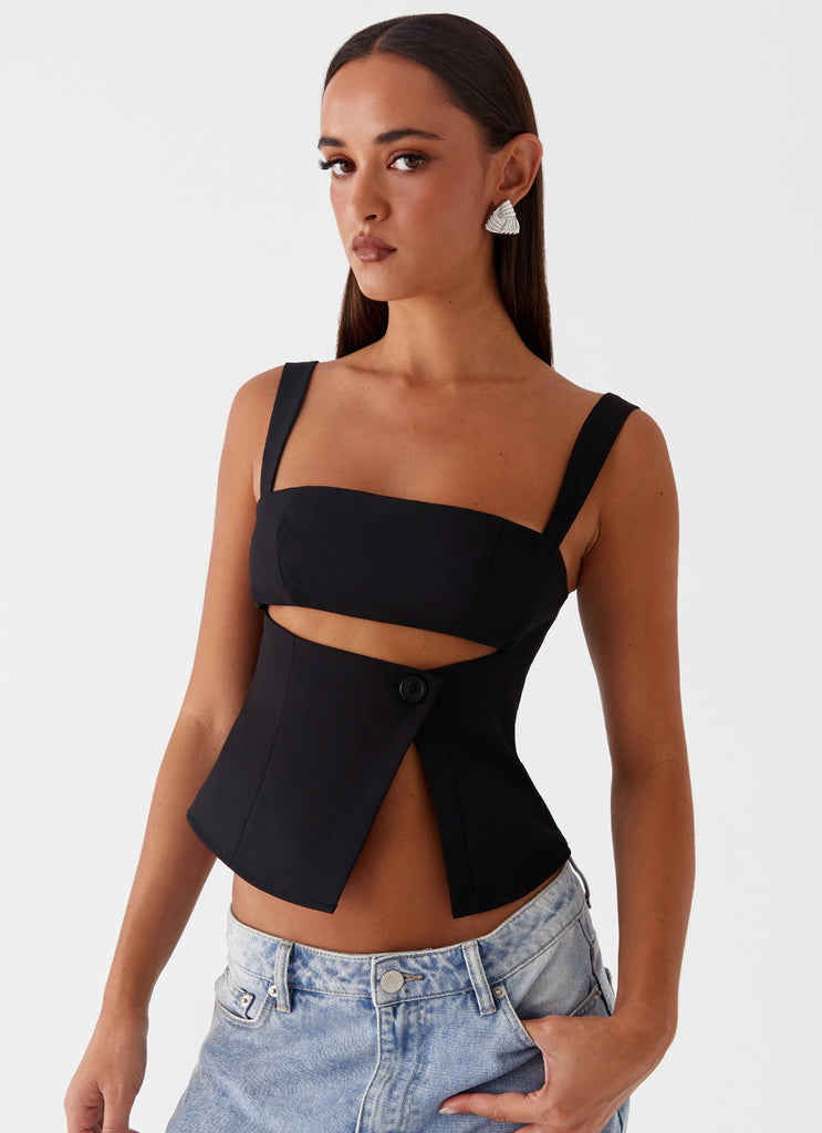 Pia Cut Out Top - Black