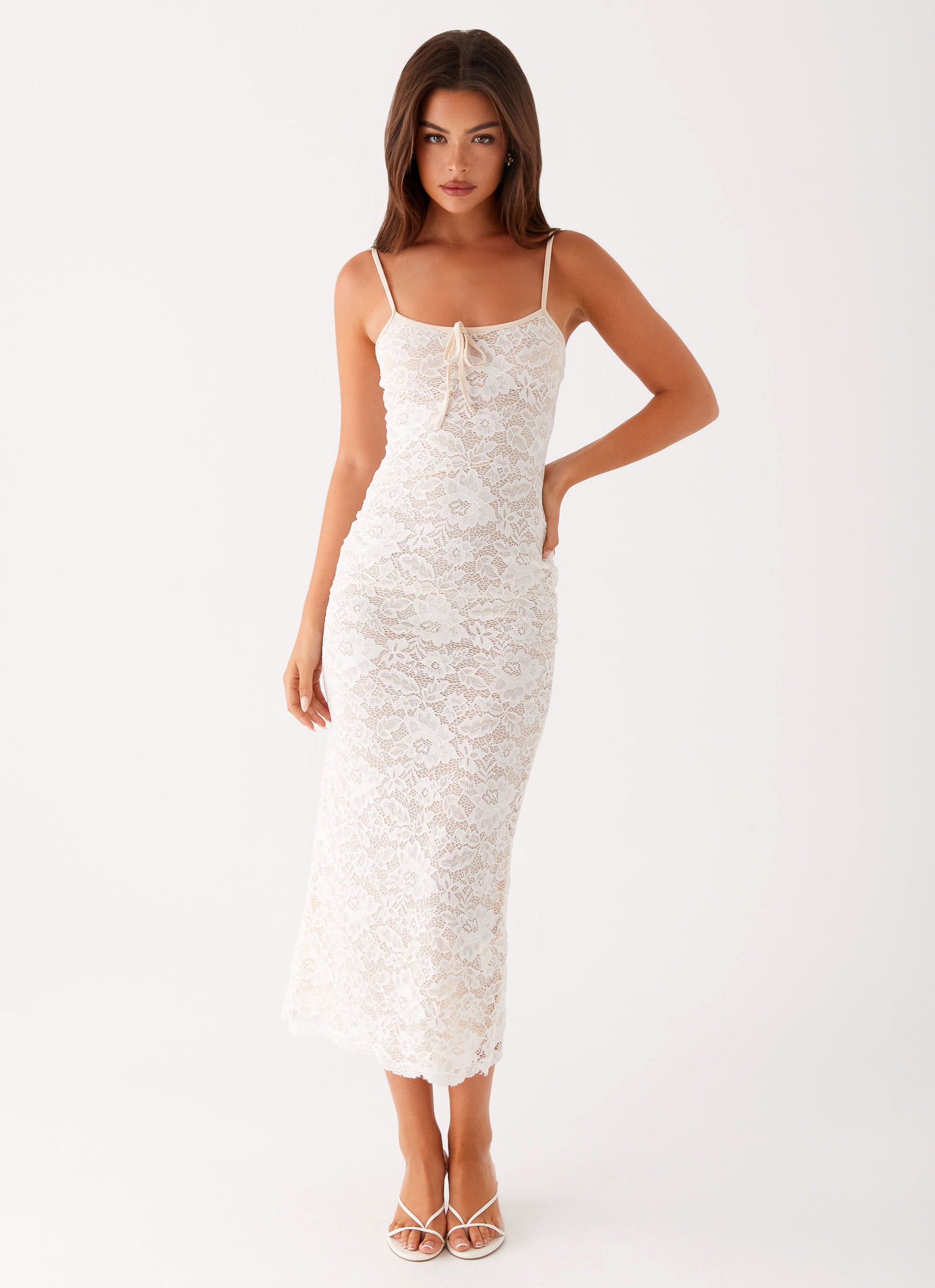 Postcards Lace Midi Dress