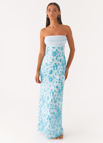 Prism Beaded Maxi Dress - Blue – Peppermayo US