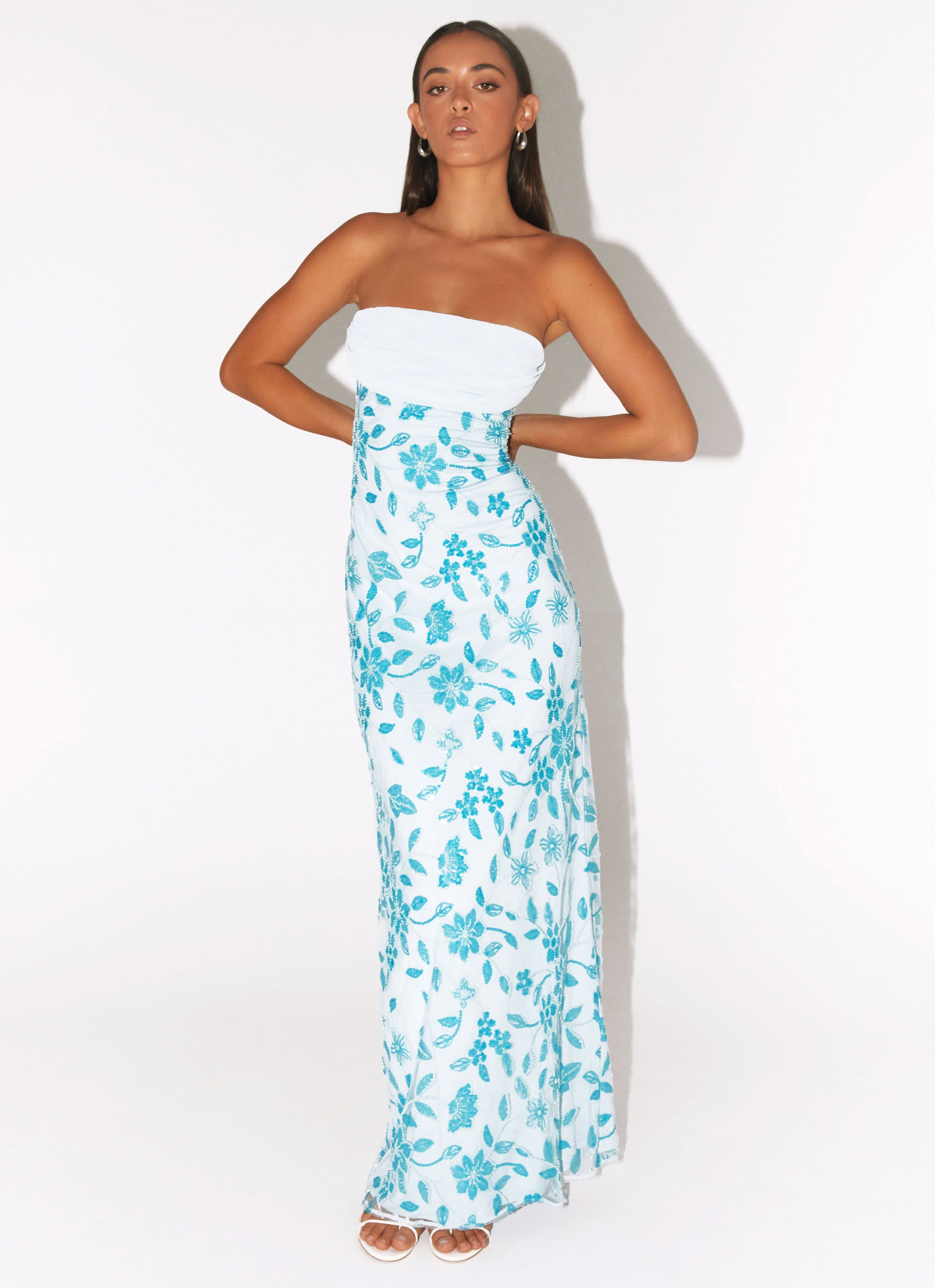 Prism Beaded Maxi Dress - Blue – Peppermayo US