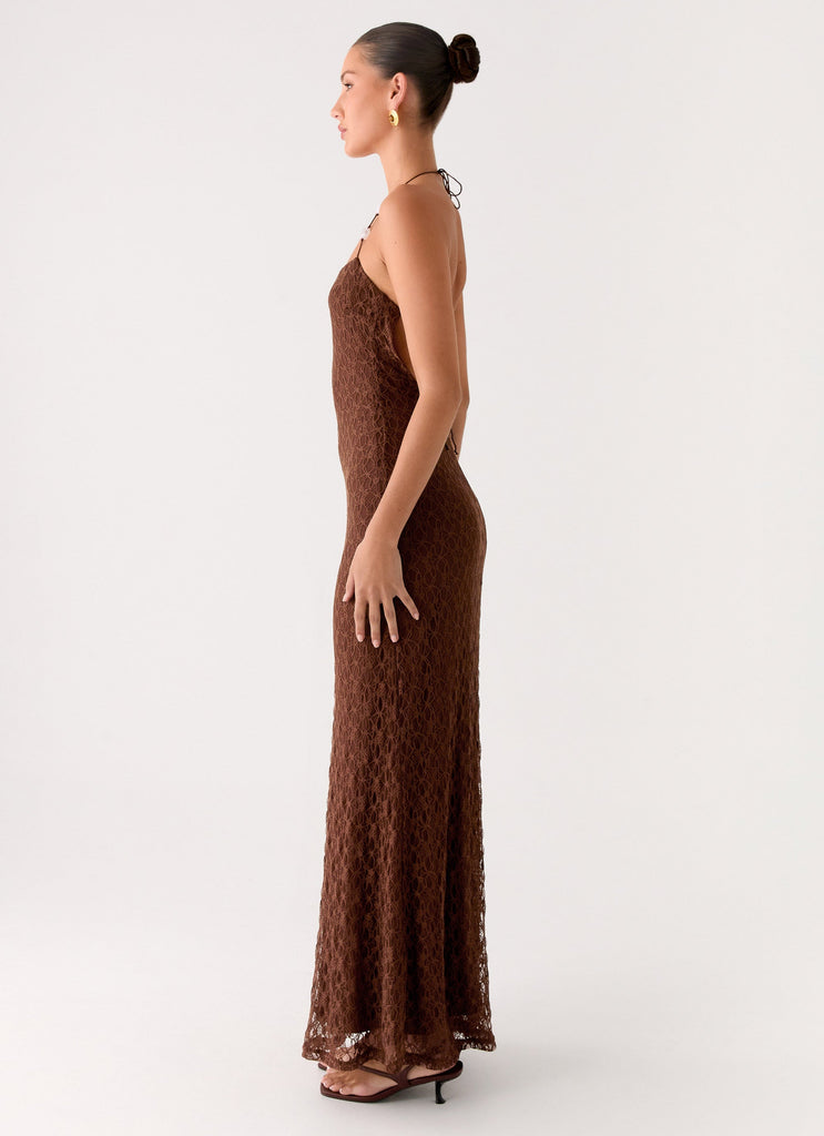 Promise Me Lace Maxi Dress - Chocolate Chocolate / US 2 Promise Me Lace Maxi Dress - Chocolate Chocolate / US 2