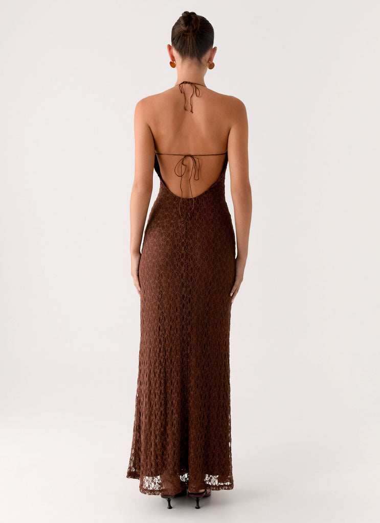 Promise Me Lace Maxi Dress - Chocolate Chocolate / US 10 Promise Me Lace Maxi Dress - Chocolate Chocolate / US 10