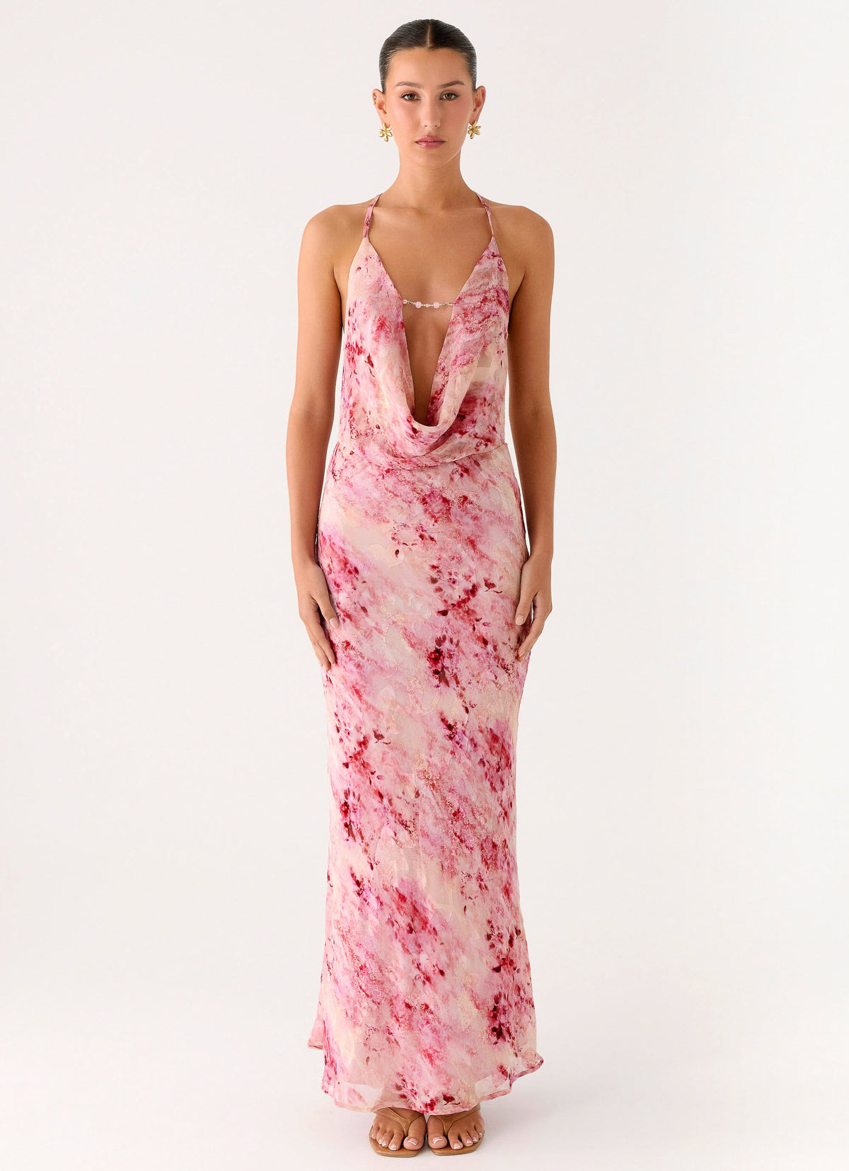Pure Heart Cowl Maxi Dress