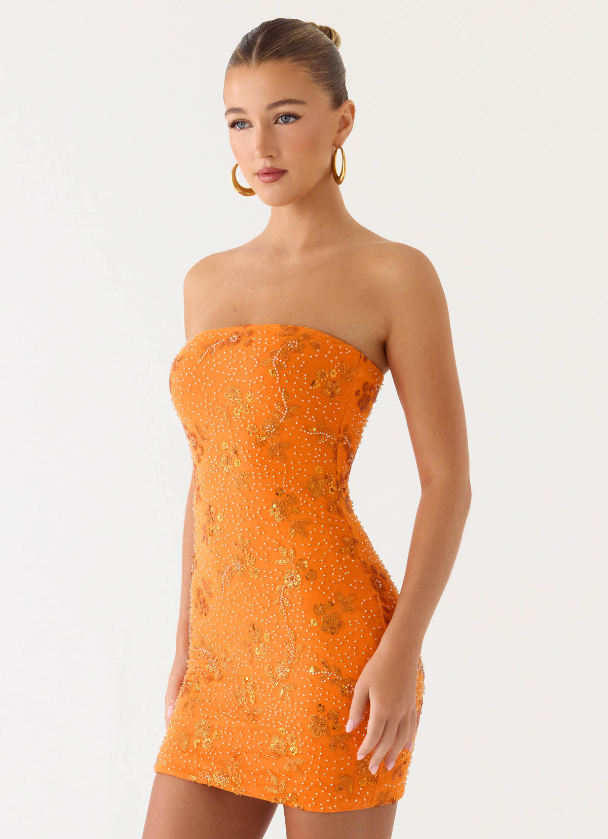 Sorority Rush Dress | Push Back Beaded Sequin Mini Dress