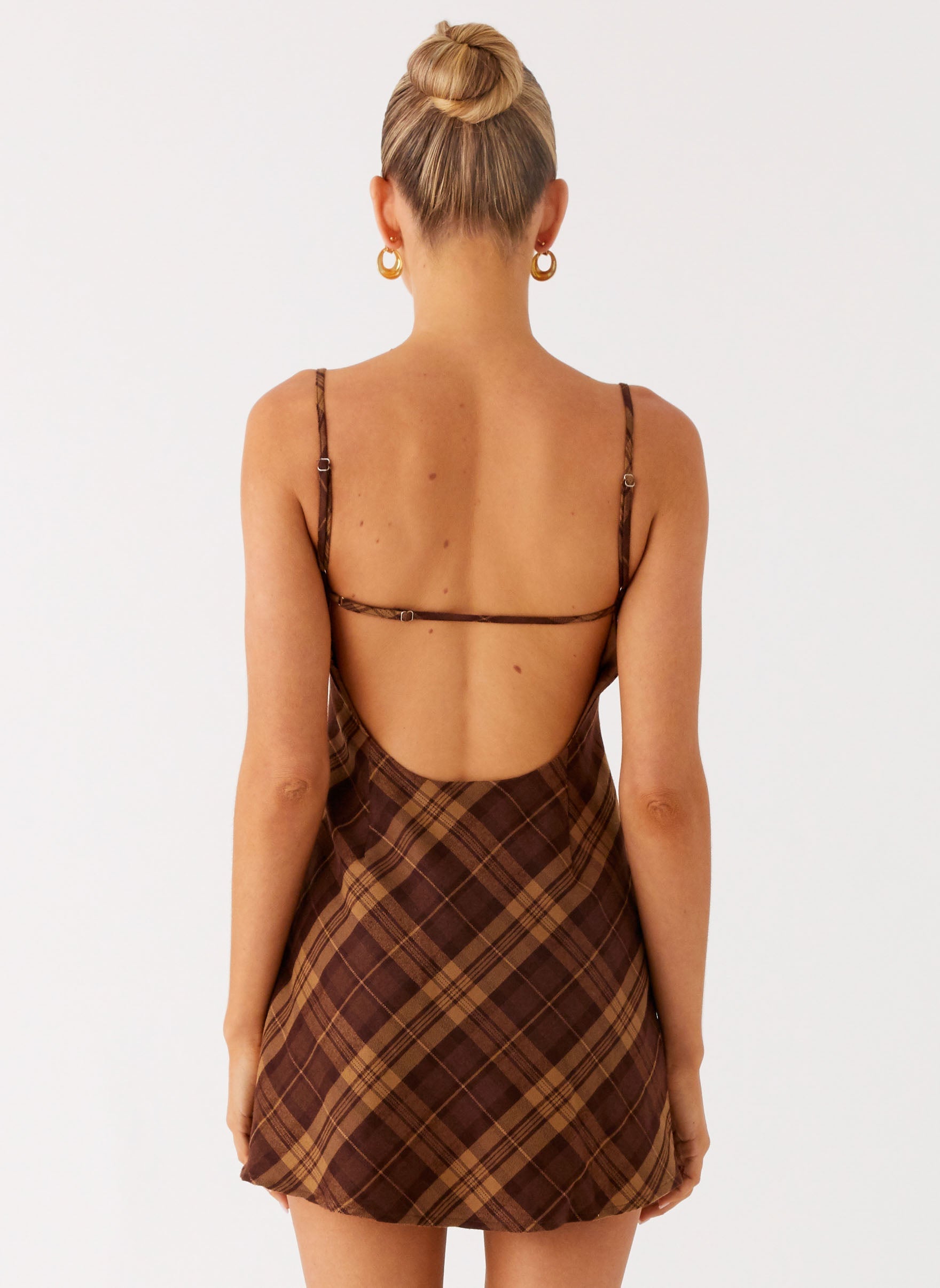 plaid mini slip dress Radio Star Mini Dress