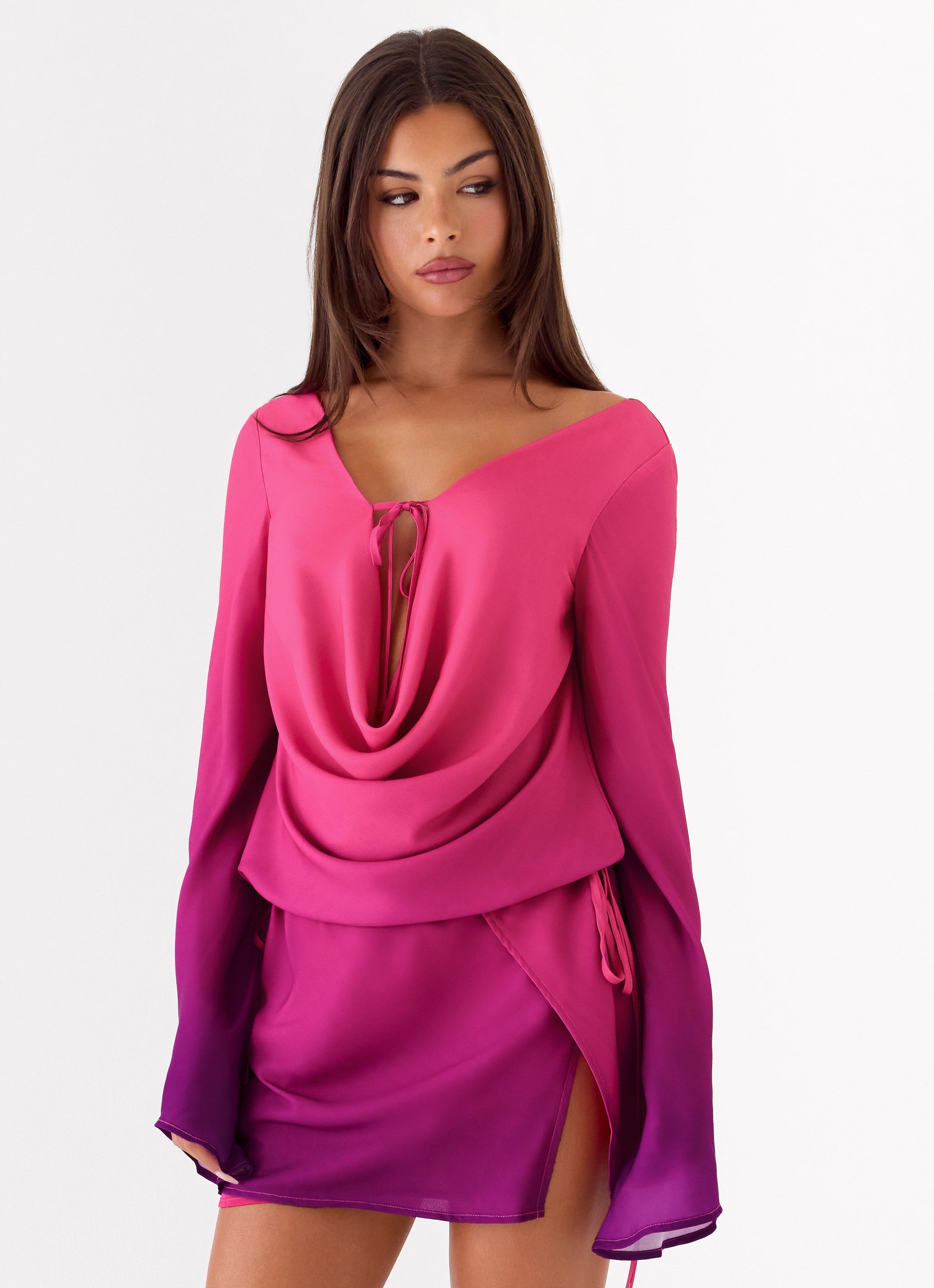 Rafaella Mini Dress - Fuchsia Violet Ombre Peppermayo US Rafaella Mini Dress - Fuchsia Violet Ombre Peppermayo US