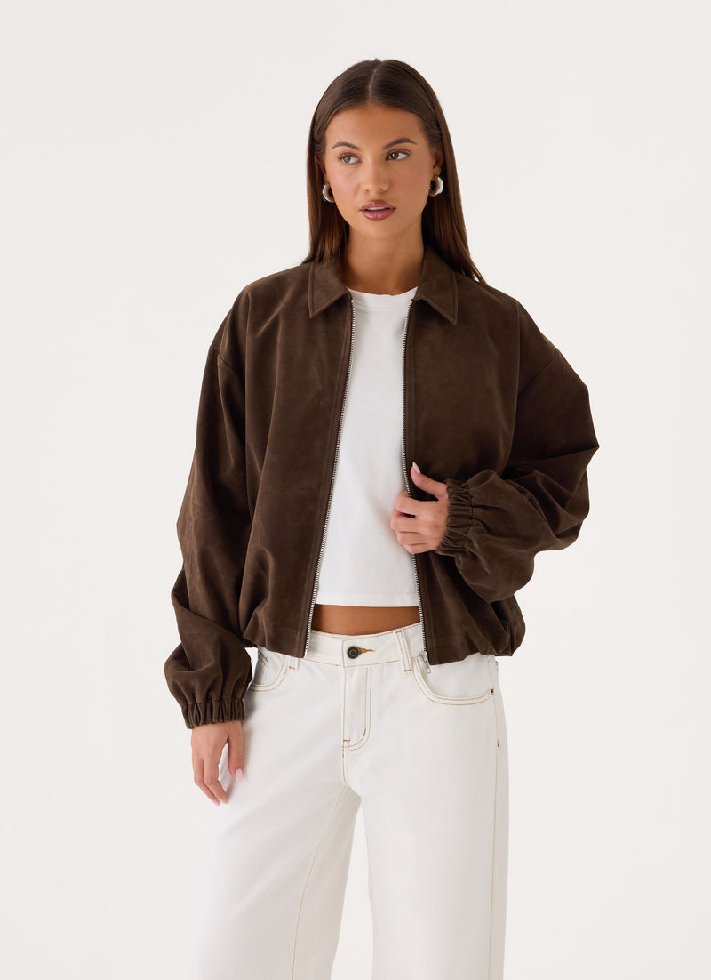 Ranya Bomber Jacket - Brown
