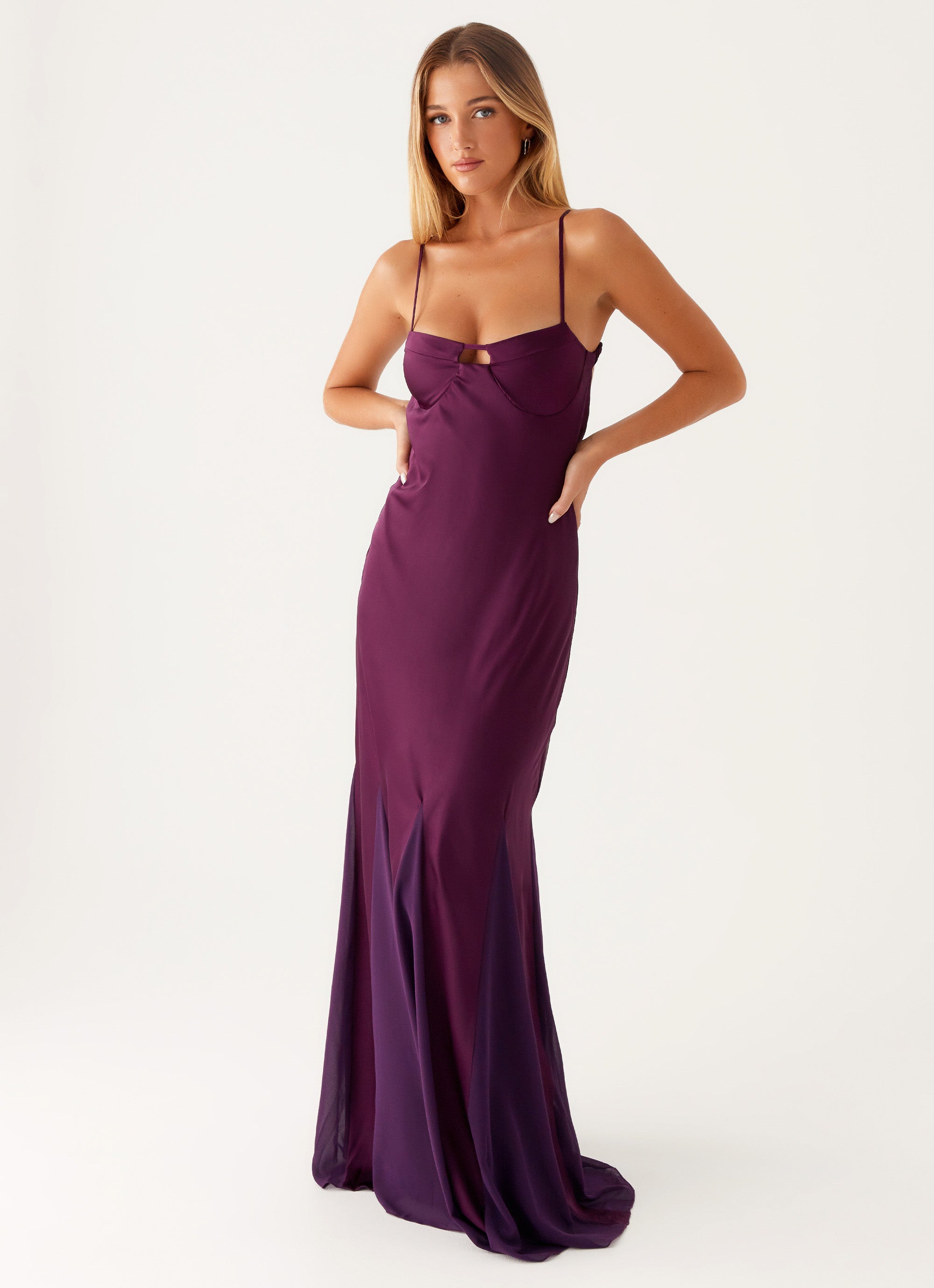 mulberry silk dress Ravello Maxi Dress