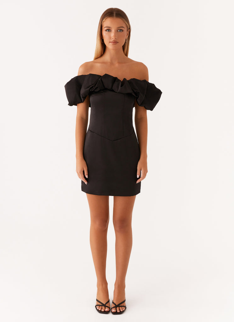 Read My Mind Mini Dress - Black Read My Mind Mini Dress - Black