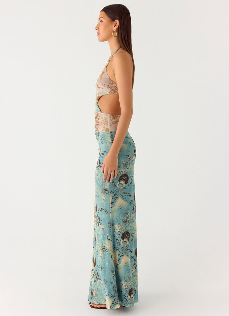 Rebel Beaded Maxi Dress - Aqua Blur Aqua Blur / US 14 Rebel Beaded Maxi Dress - Aqua Blur Aqua Blur / US 14