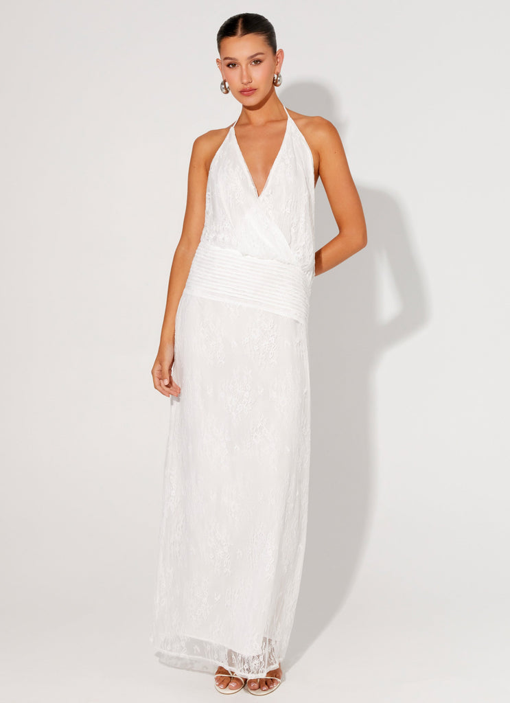 Reinhart Halter Maxi Dress - White Peppermayo US Reinhart Halter Maxi Dress - White Peppermayo US