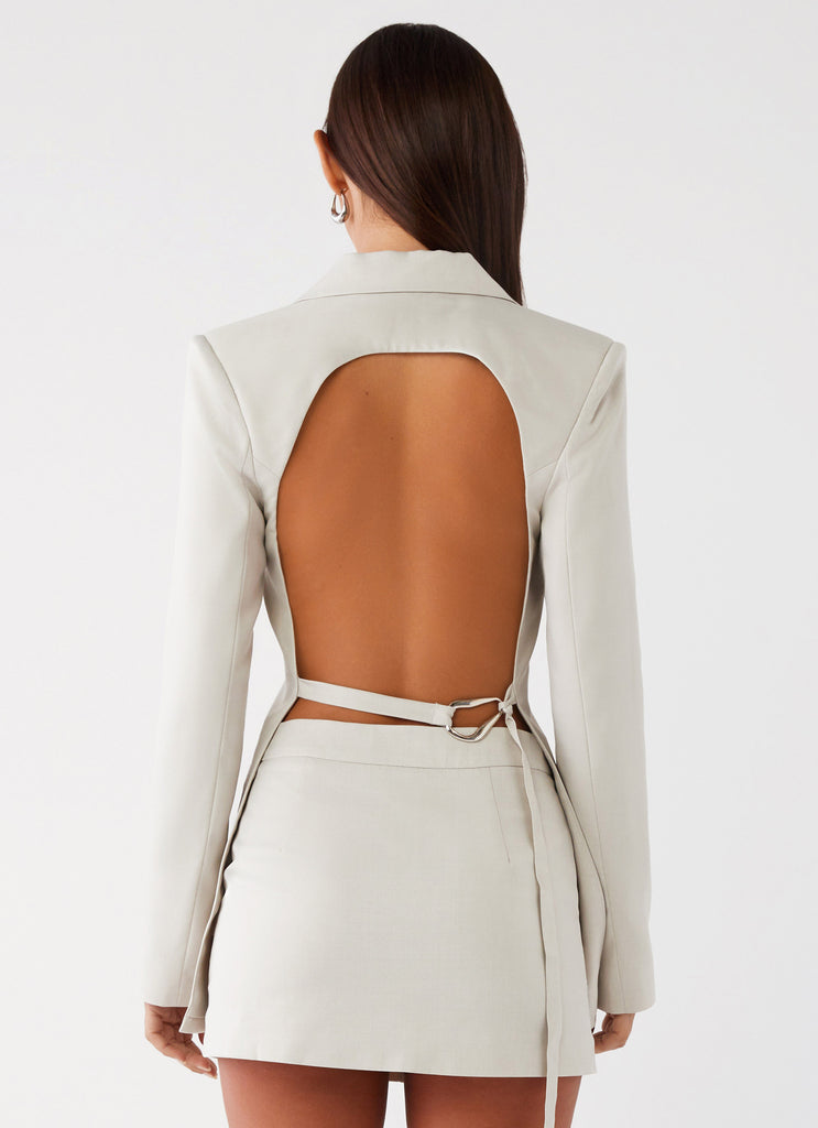 Ren Open Back Blazer - Grey