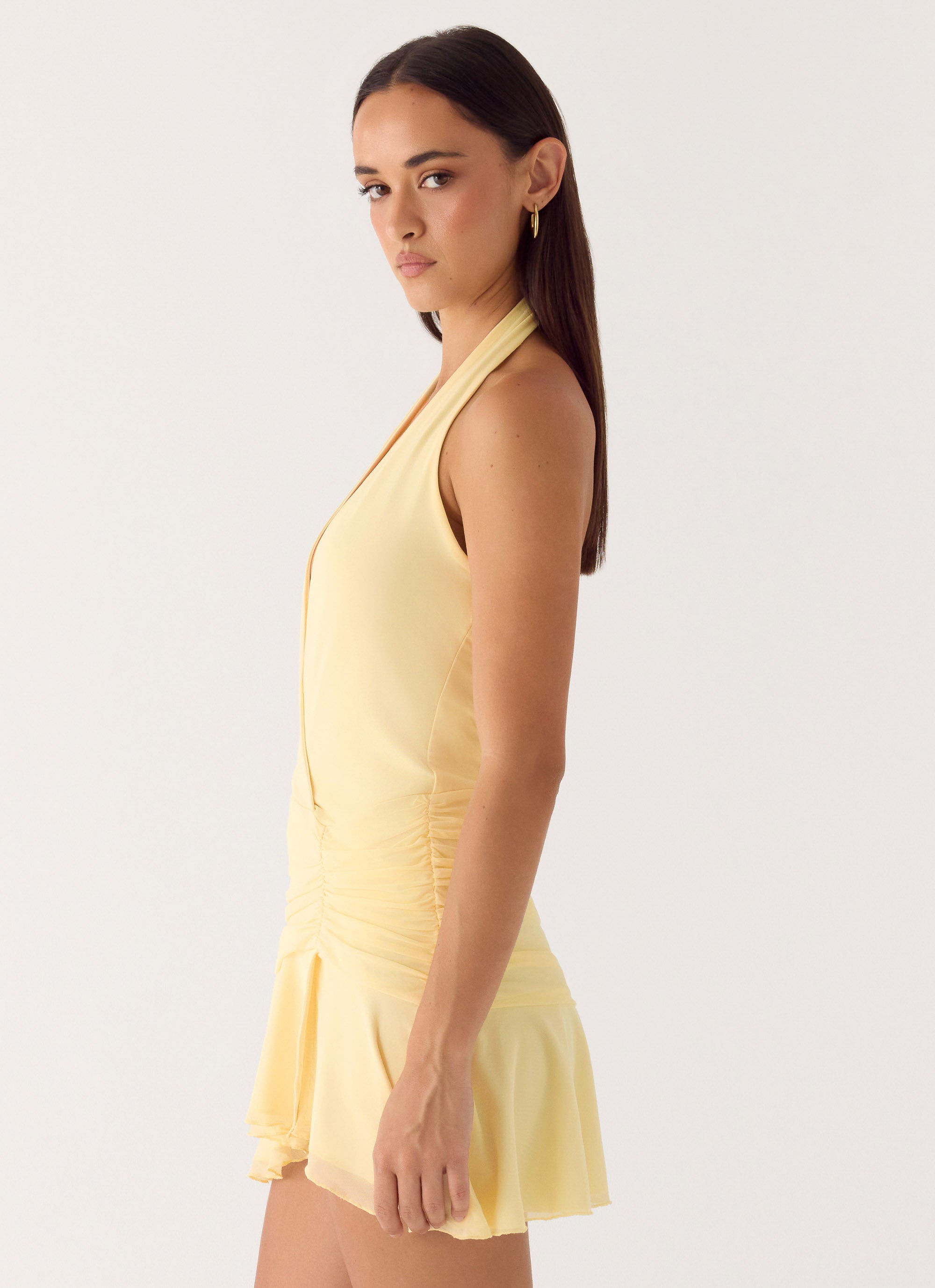 Renata Mini Dress - Lemon Lemon / US 4 Renata Mini Dress - Lemon Lemon / US 4