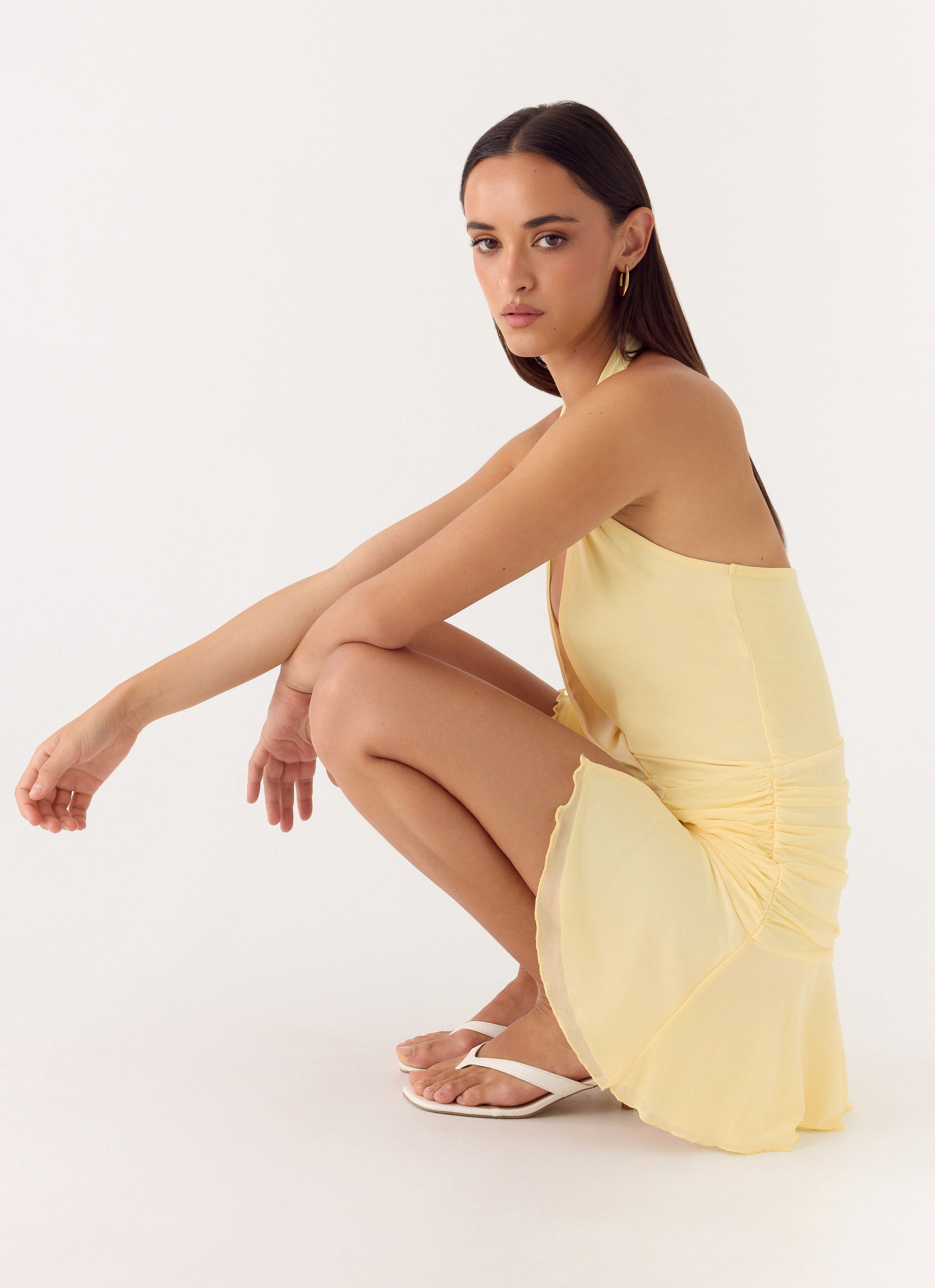 Renata Mini Dress - Lemon Lemon / US 4 Renata Mini Dress - Lemon Lemon / US 4