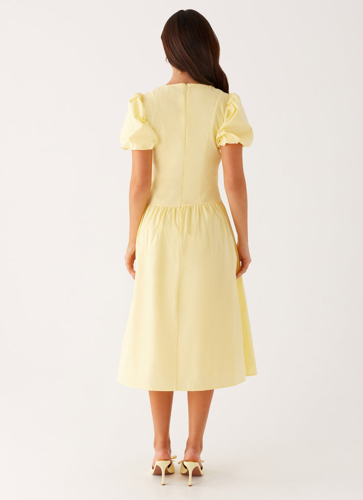 Reyna Midi Dress - Yellow