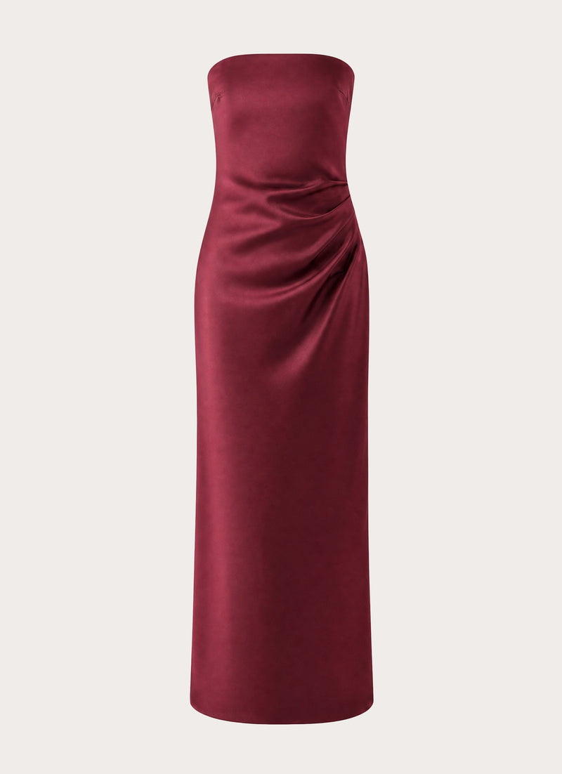 Rinari Strapless Maxi Dress - Maroon