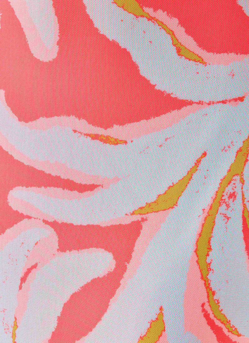 Riviera Muse Maxi Dress - Coral Palm Print
