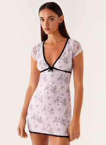 Rocca Mini Dress Lavender Meadow 4 Peppermayo