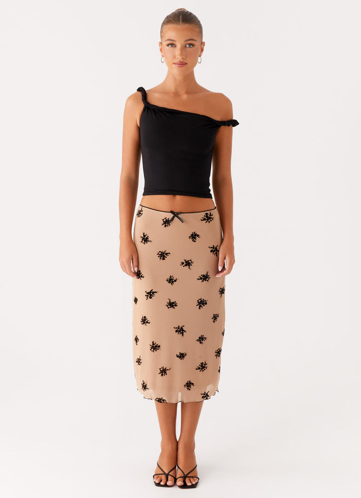 Rocca Midi Skirt - Nude