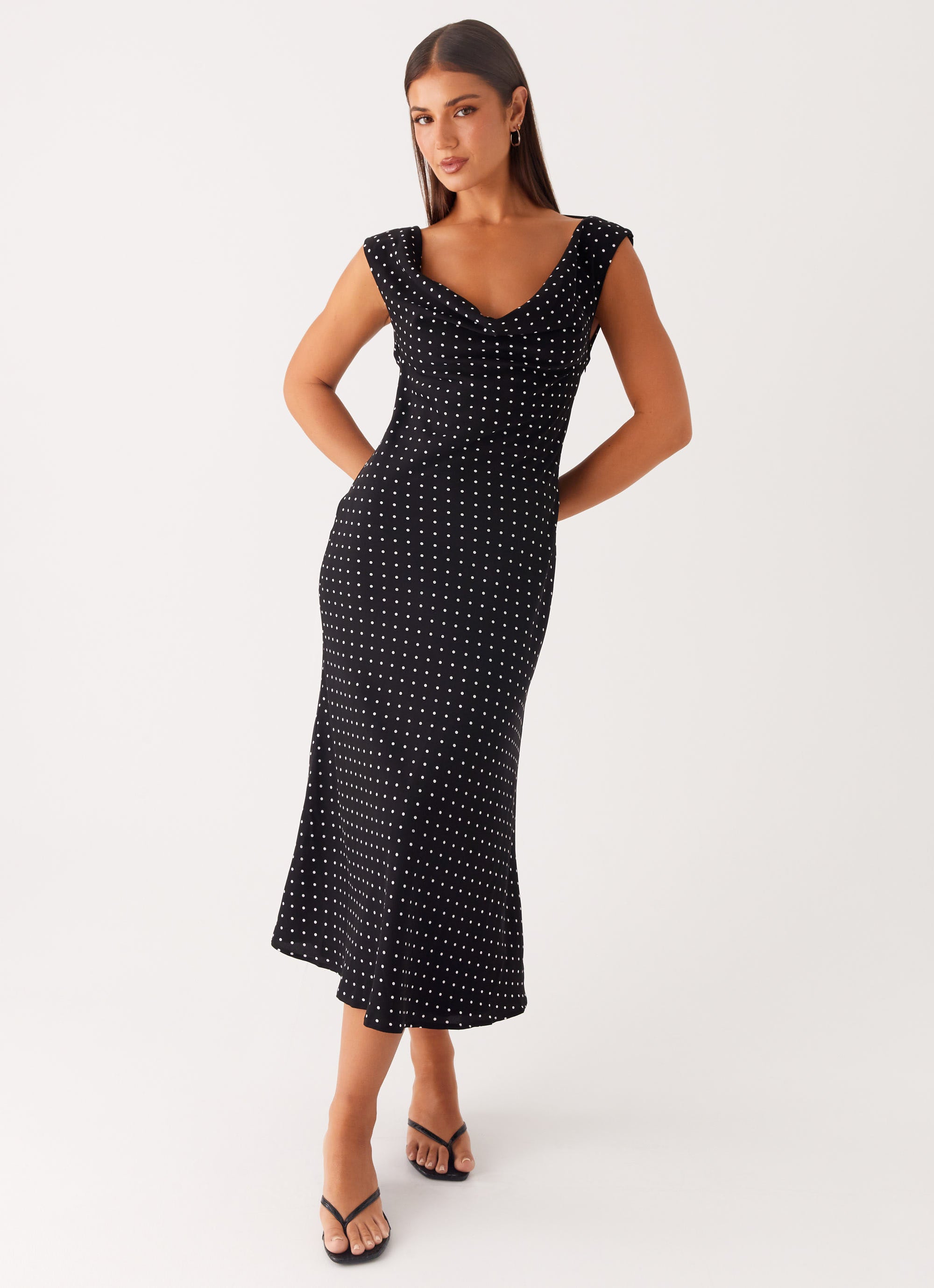 Maxi Model Role Model Maxi Dress - Black Polka Dot – Peppermayo US