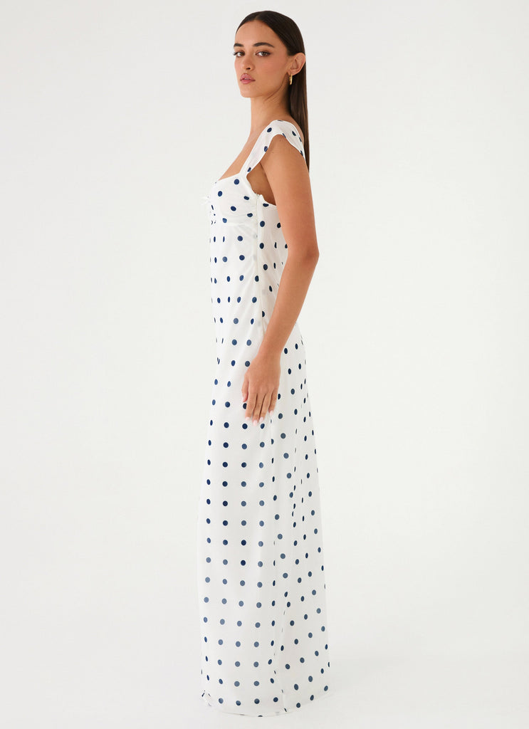 Roma Notte Maxi Dress - Porcelain Blue Polka Dot Porcelain Blue Polka Dot / US 18 Roma Notte Maxi Dress - Porcelain Blue Polka Dot Porcelain Blue Polka Dot / US 18