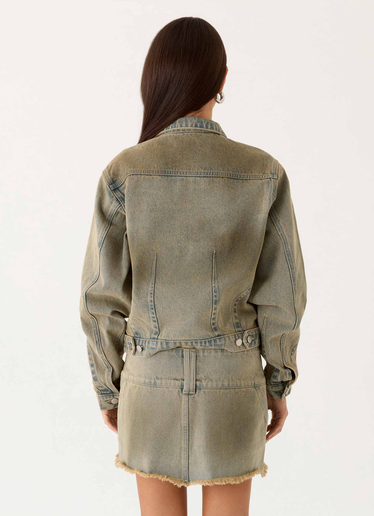 Roman Darts Jean Jacket - Vintage Tan Wash