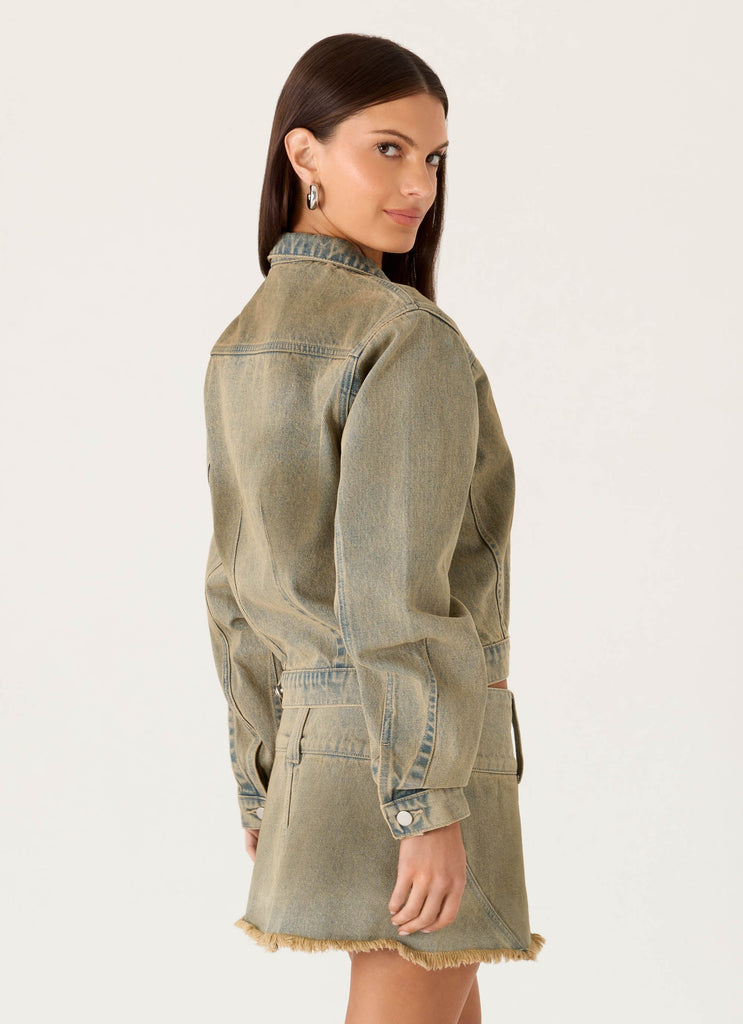 Roman Darts Jean Jacket - Vintage Tan Wash