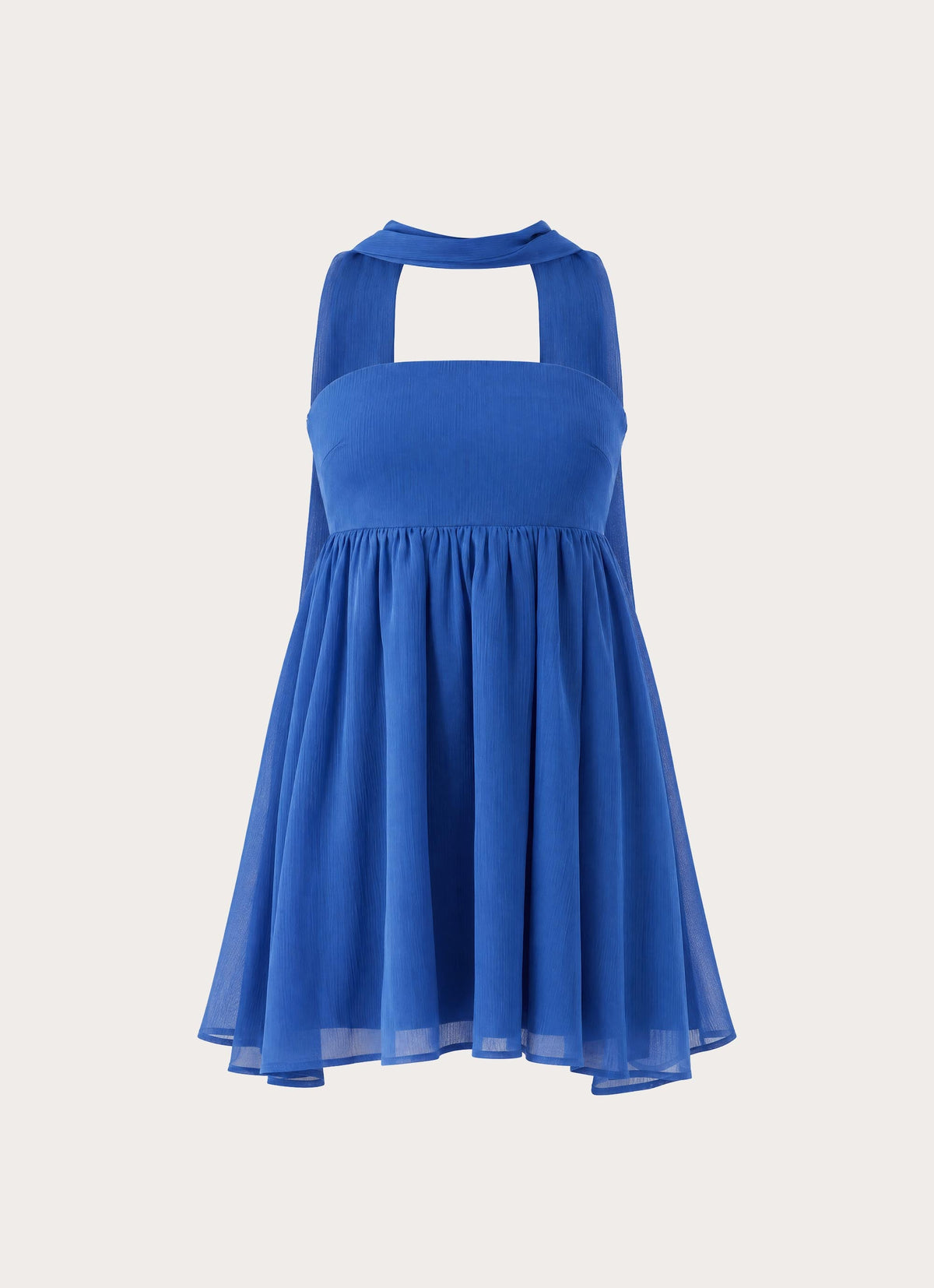 Romara Scarf Mini Dress - Cobalt Blue