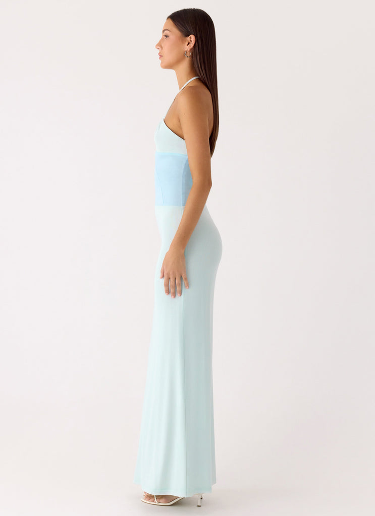 Romilly Mesh Maxi Dress - Teal Teal / US 12 Romilly Mesh Maxi Dress - Teal Teal / US 12