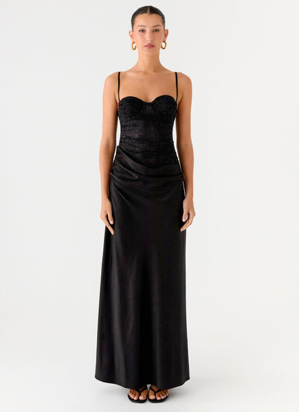Romy Maxi Dress - Black – Peppermayo US