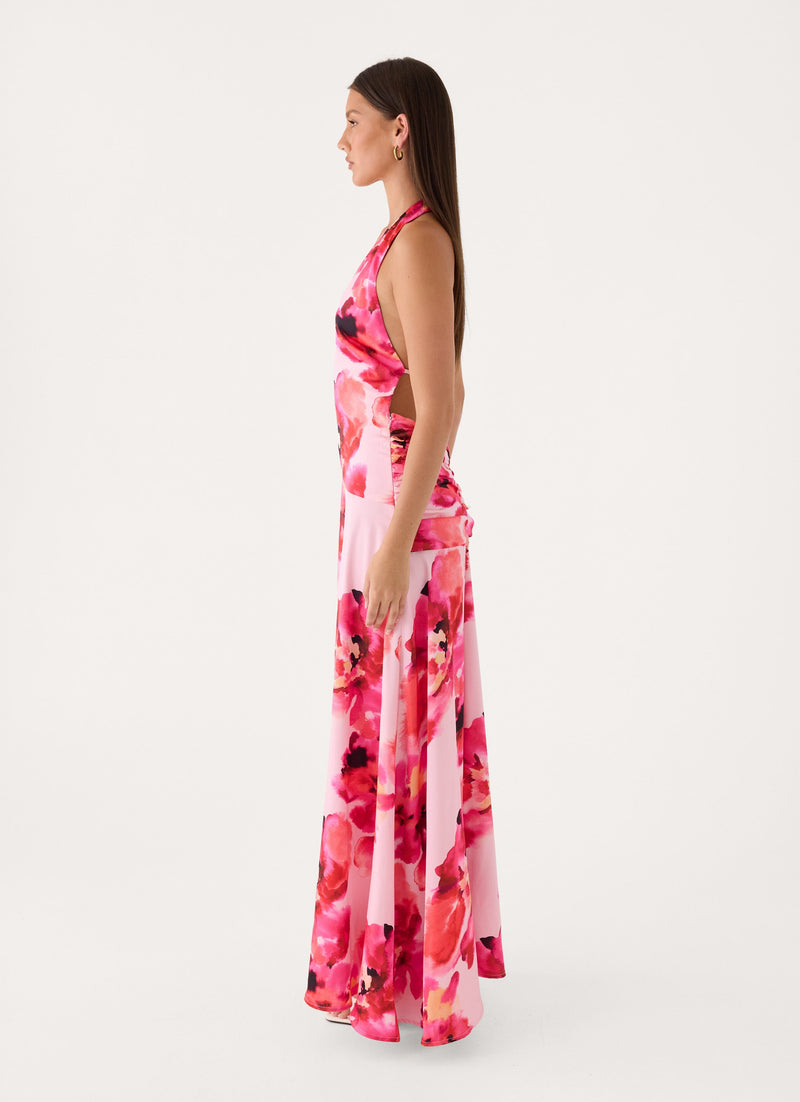 Rosey Cheeks Maxi Dress - Pink Floral