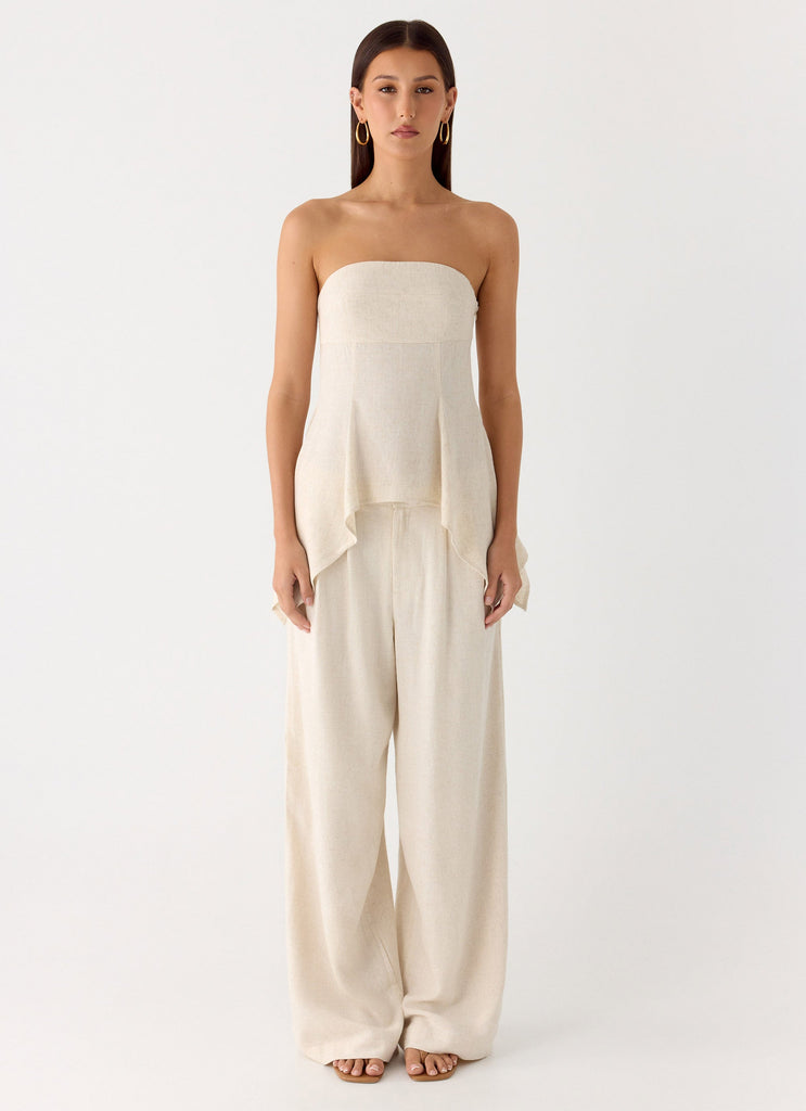 Rossi Hanky Hem Top - Oatmeal
