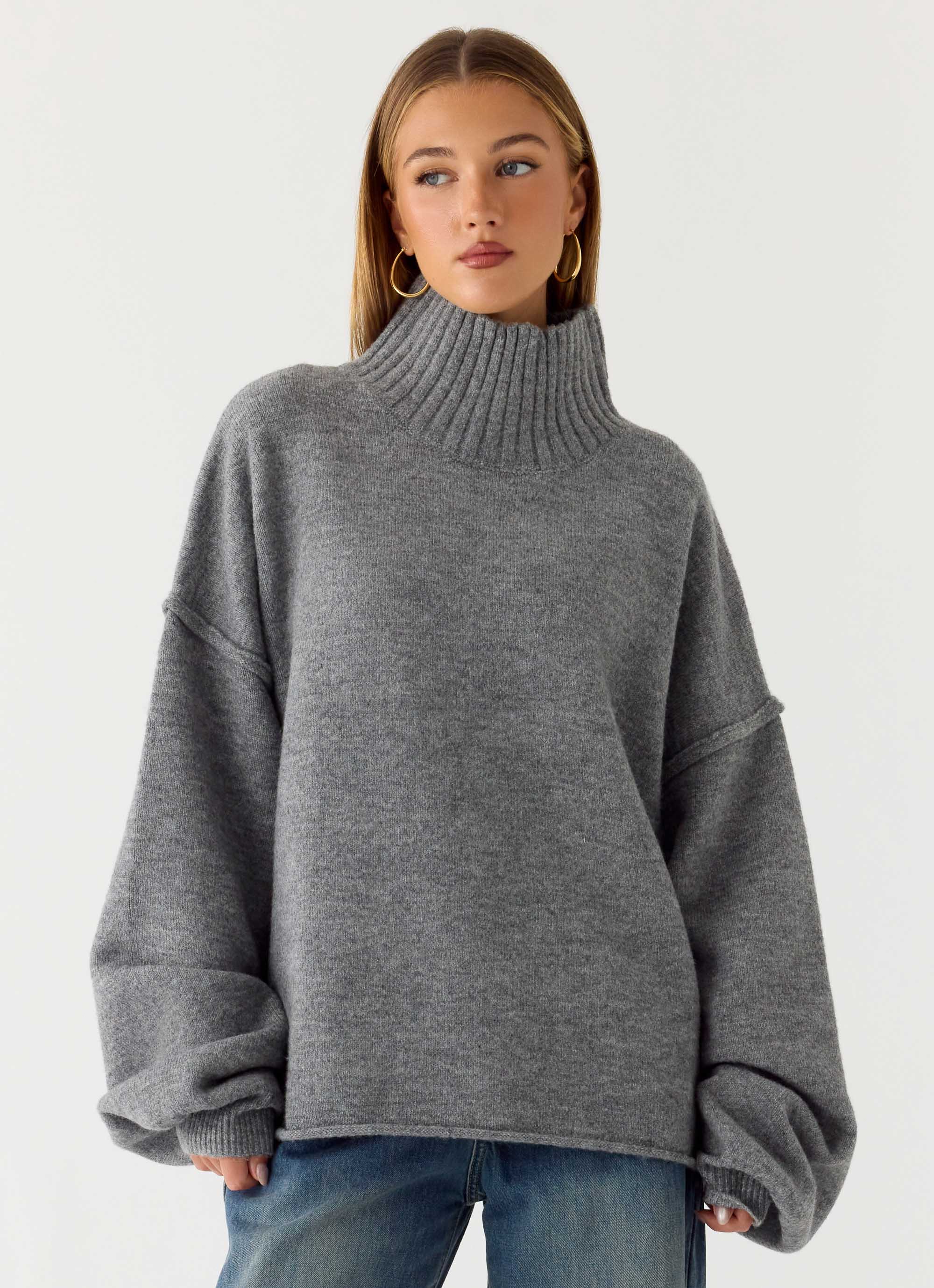 Roux Knit Sweater - Grey – Peppermayo US