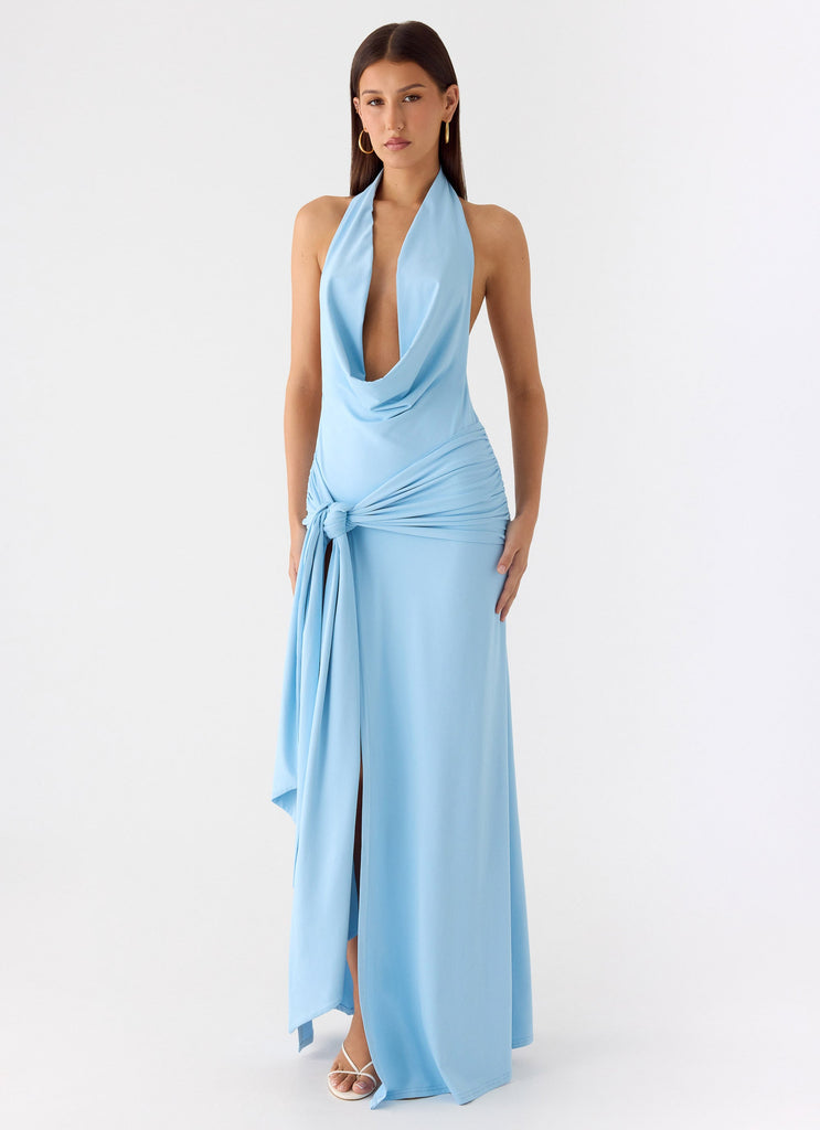 Rowan Ray Cowl Maxi Dress - Blue