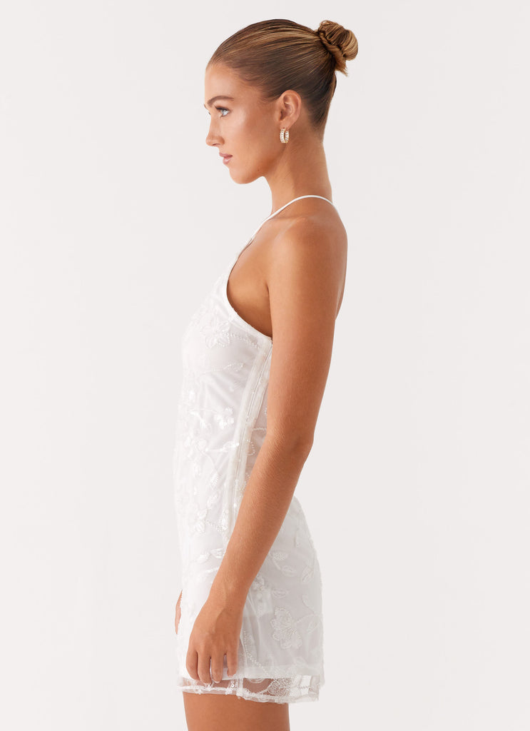 Rumi Beaded Mini Dress - White Peppermayo US Rumi Beaded Mini Dress - White Peppermayo US