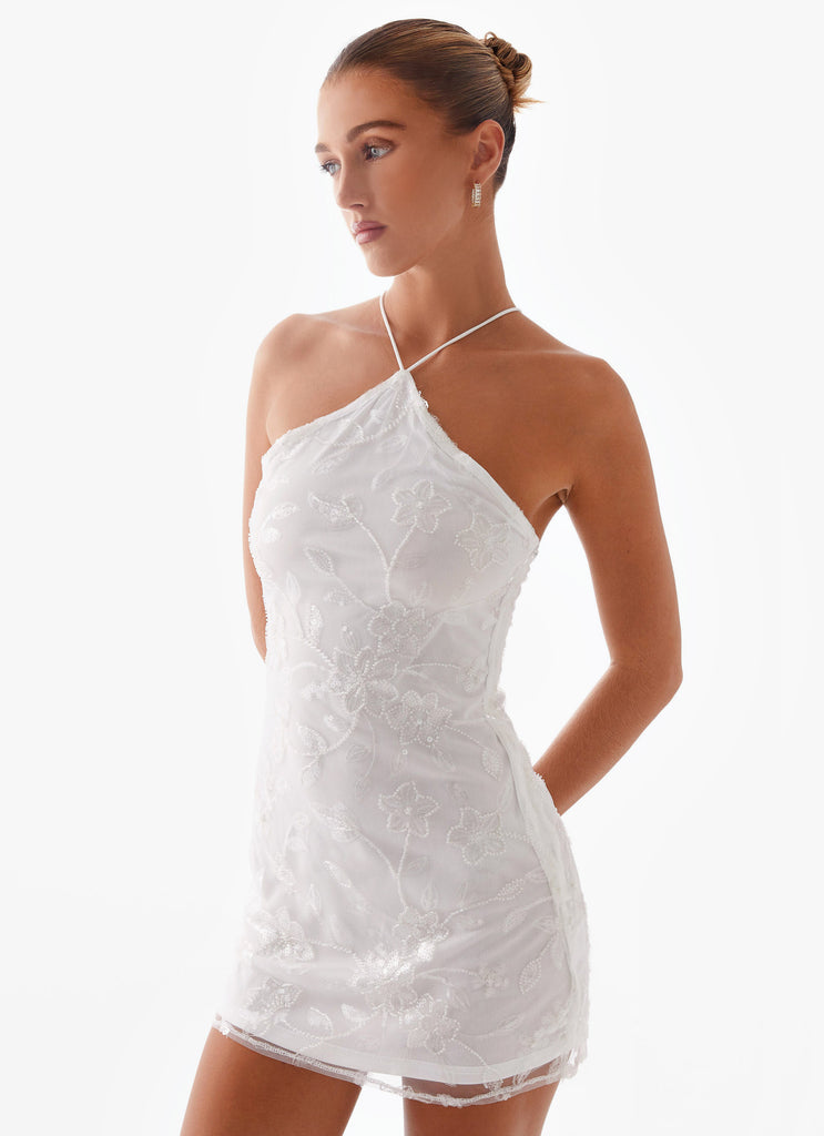 Rumi Beaded Mini Dress - White Peppermayo US Rumi Beaded Mini Dress - White Peppermayo US
